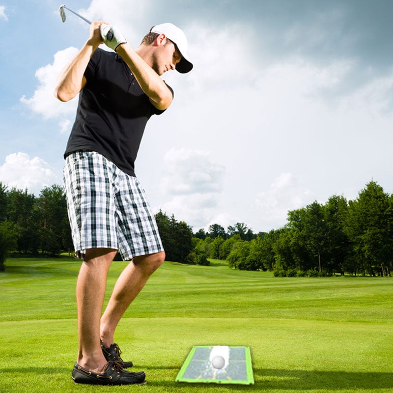 🔥Golf Training Mat for Swing Detection Batting