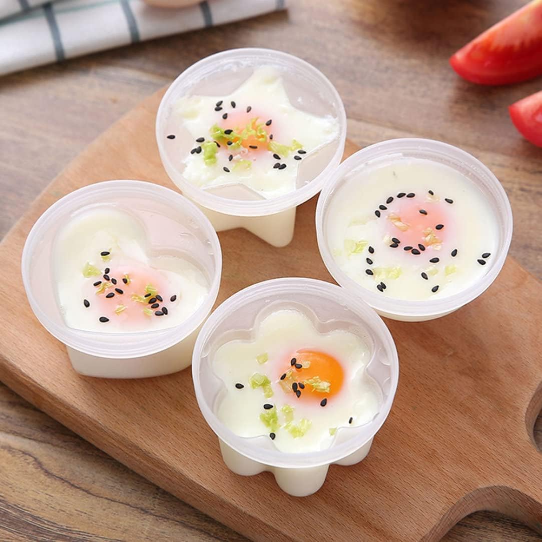 Breakfast Boiled Egg Mold - Set of 4 with Brush