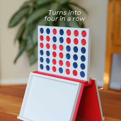 📚Travel Book Board Games: Four in a Row & Sea Battle – Dual Portable Fun in One Concept