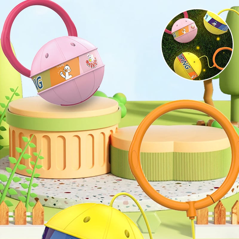 Glödande studsande boll