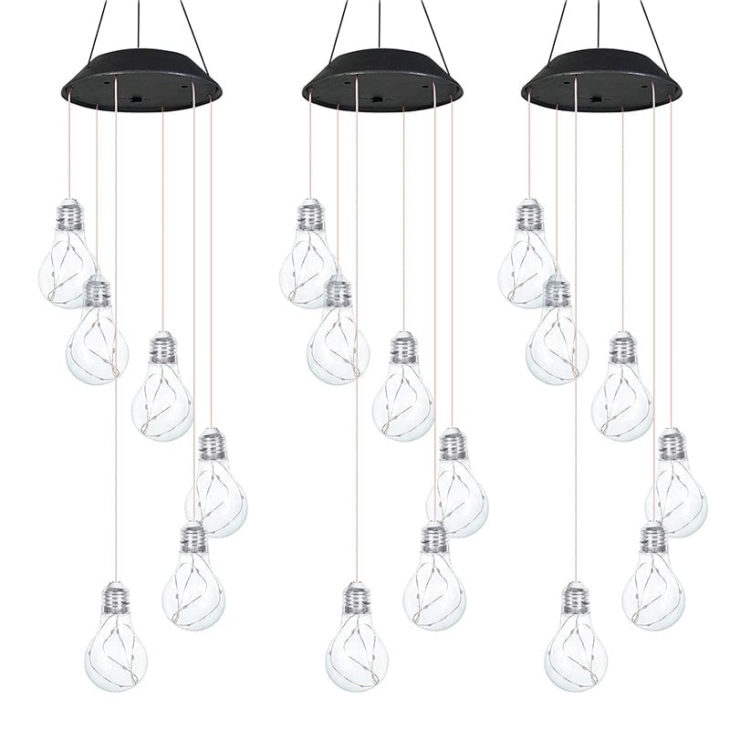 (🔥2025 BÄSTA PRESENTEN TILL FAMILJEN🔥)Färgglada LED-solcellsdrivna glödlampor Vindspel