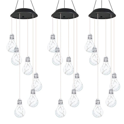 (🔥2025 BÄSTA PRESENTEN TILL FAMILJEN🔥)Färgglada LED-solcellsdrivna glödlampor Vindspel