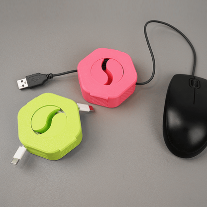 🔌3D Printed Portable Desktop Cable Organizer - Data Cable Storage