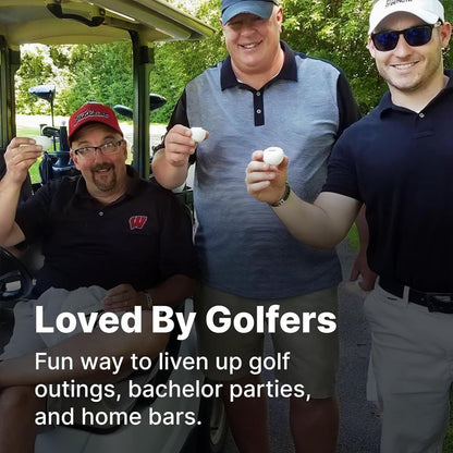 Kreativt snapsglas i form av en golfboll