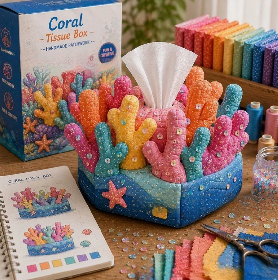 🧵 Vadderad näsduksask med havsdjur DIY-kit💖✨3% rabattkod: NOR3