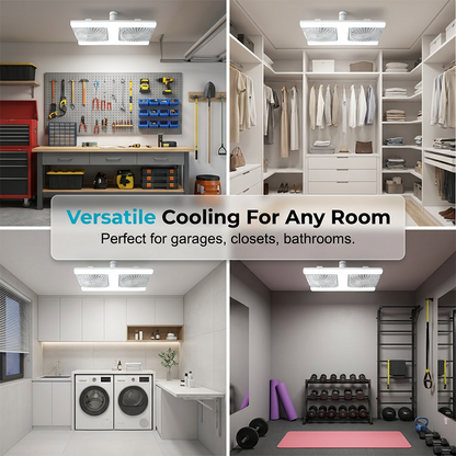 📢📢Fri frakt⏰Takfläkt med dubbla huvuden och LED-ljus – Modern design med fjärrkontroll för vardagsrum och sovrum
