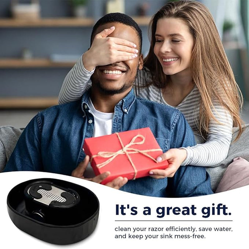 Bærbar barberhøvelrengjøringsenhet