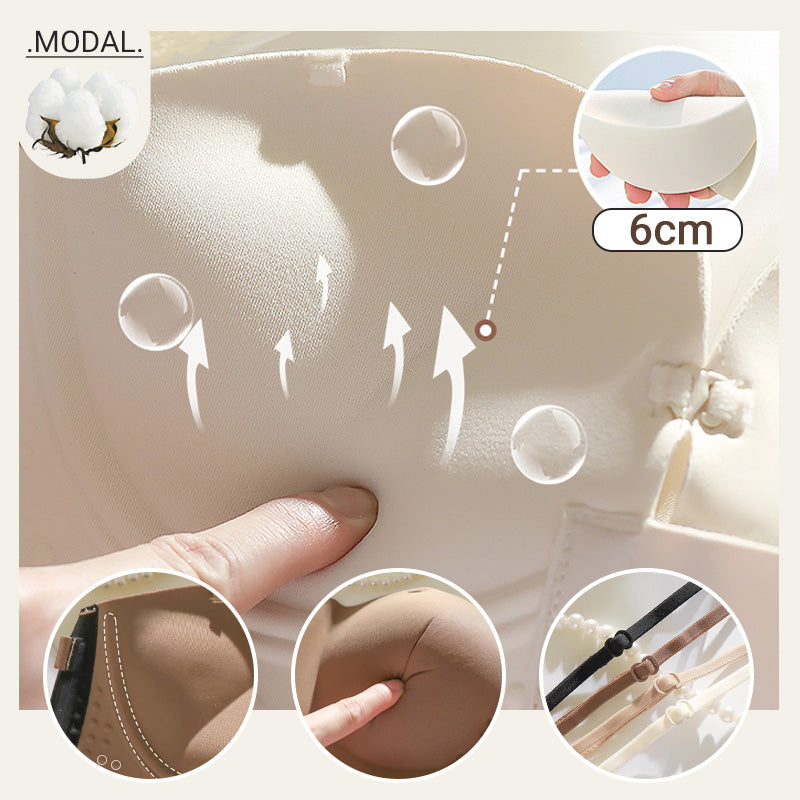 Halkfri axelbandslös bh med framknäppning för kvinnor