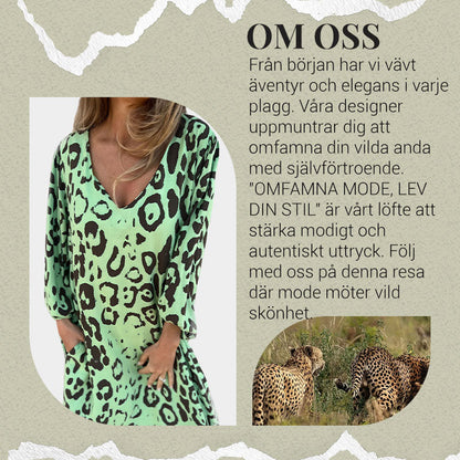💖"Storsäljare - Direkt rabatt 50%!" - Safari Chic Leopardklänning🔥