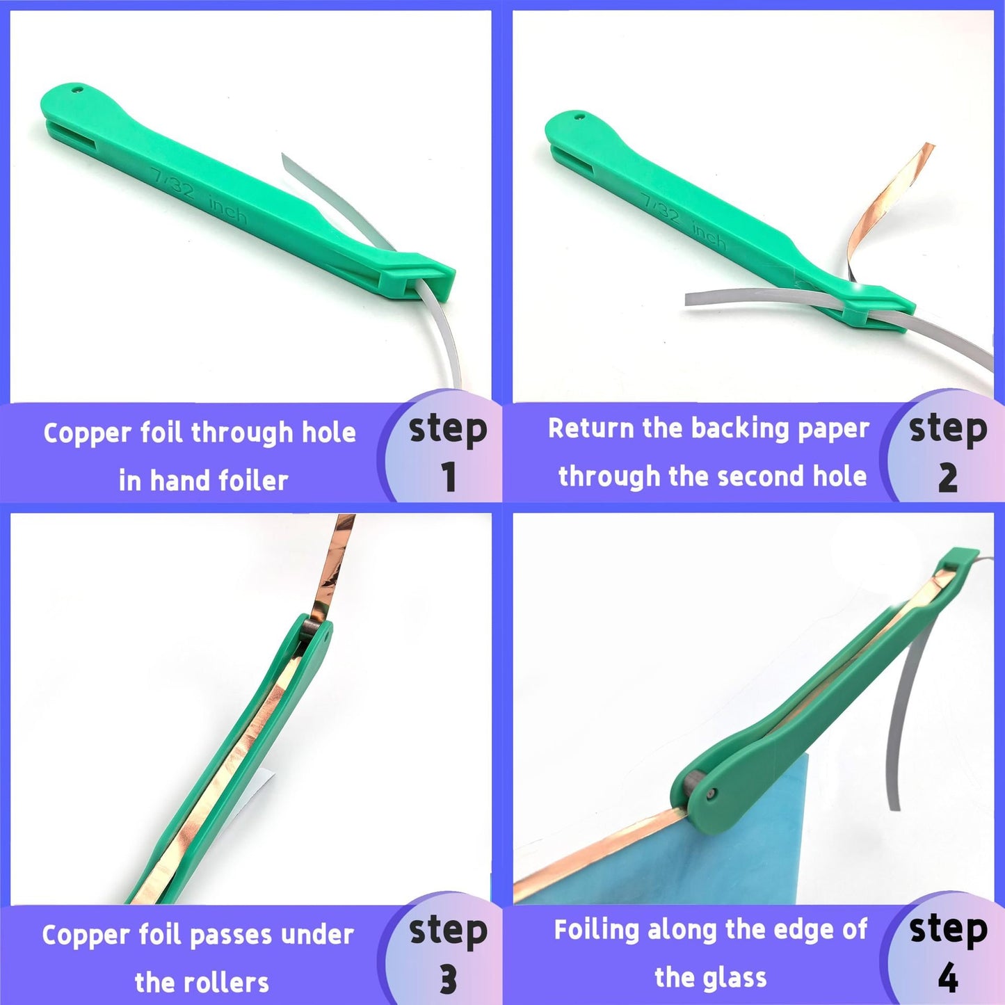 Handfolierare 7/32" för kopparfolieringsverktyg för glasmålning