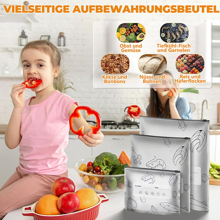 ✨ Återanvändbara, återförslutningsbara förvaringspåsar av aluminiumfolie 🌱
