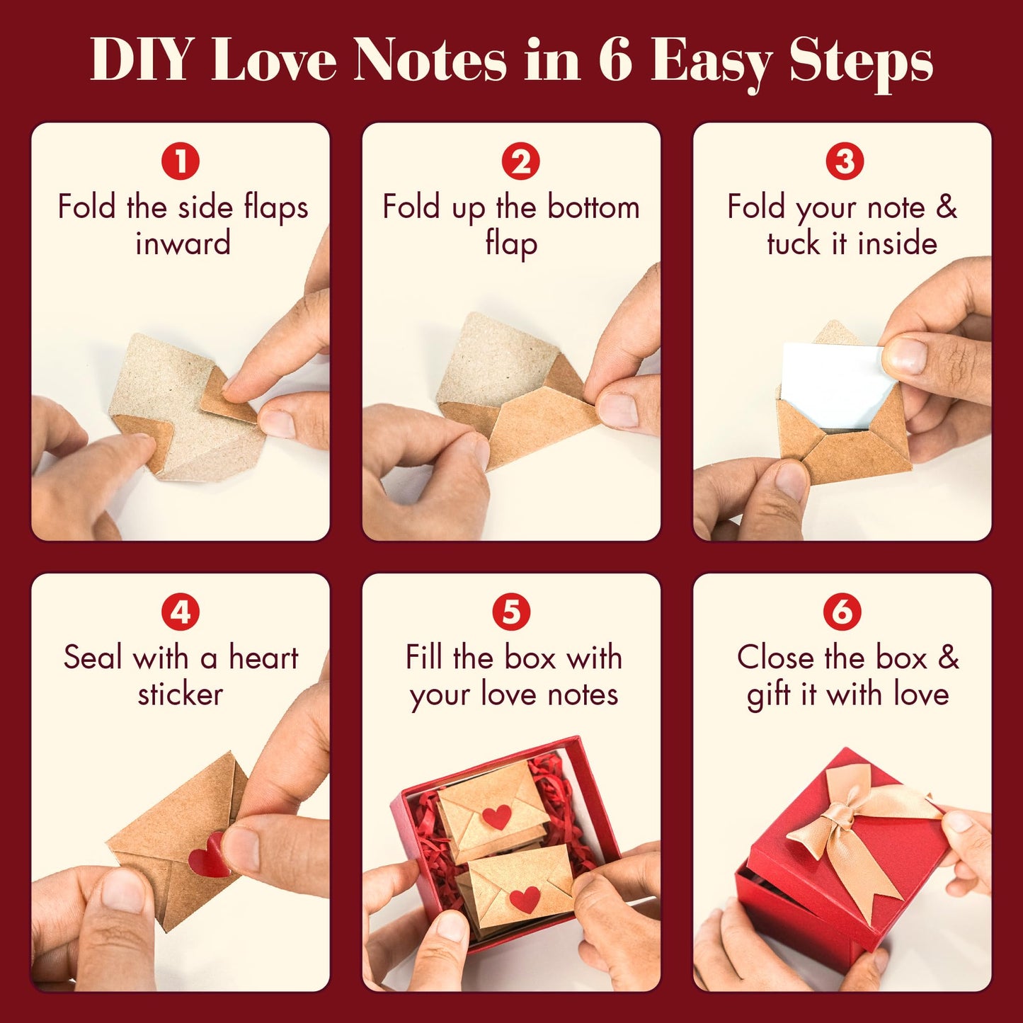 30/60 Mini Love Notes & Envelopes Set