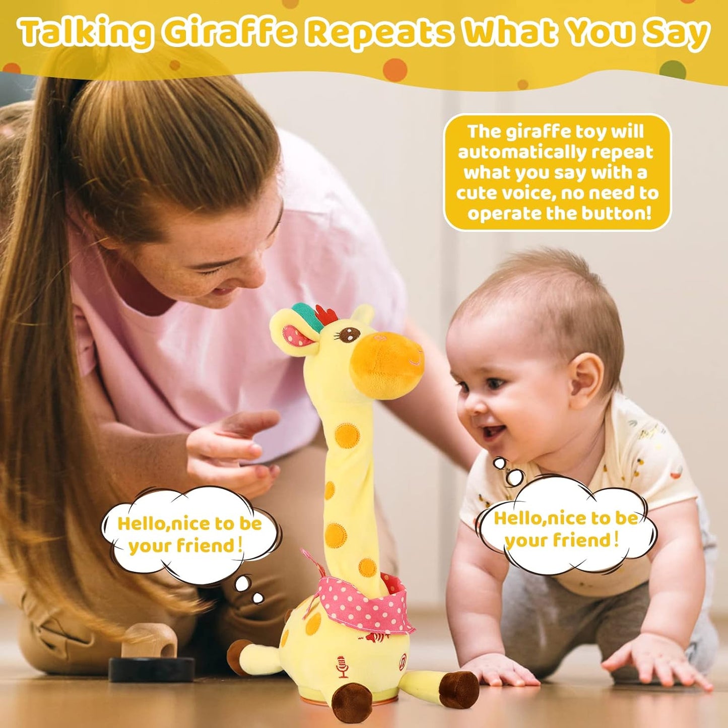 🎉 Den bästsäljande musikaliska giraffleksaken – sjunger, dansar och upprepar vad du säger! 🦒🎵🗣️