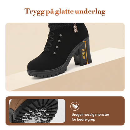 🔥 SISTA DAGENS ERBJUDANDE - 50% RABATT 🔥 Tjocka, varma stövlar med tjocka klackar för kvinnor