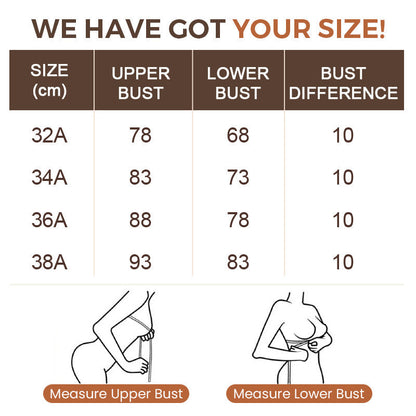 Halkfri axelbandslös bh med framknäppning för kvinnor