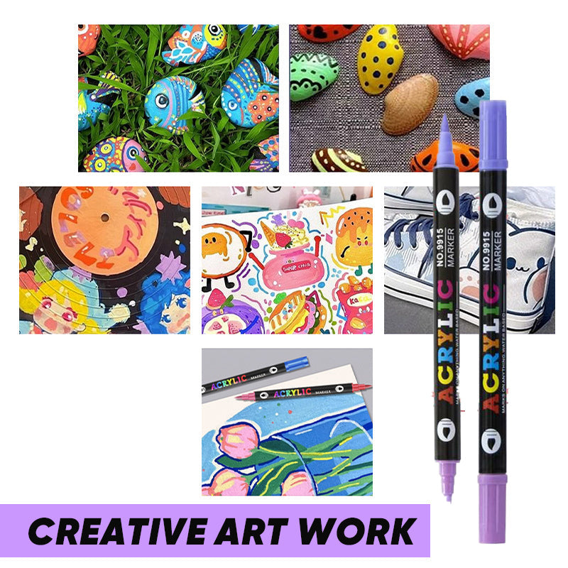 Dubbelspetsad akrylmarker