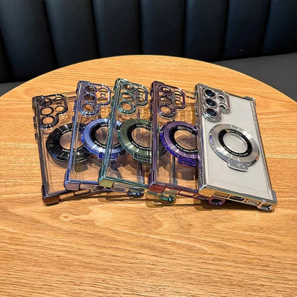 Galvaniserat magnetiskt stativ Mobilskal för Samsung