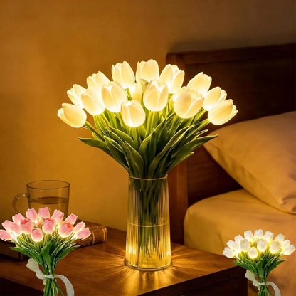 Romantic Tulip LED Light – Batteridrivna LED-tulpaner som kombinerar blomsterdekor med mjukt stämningsljus