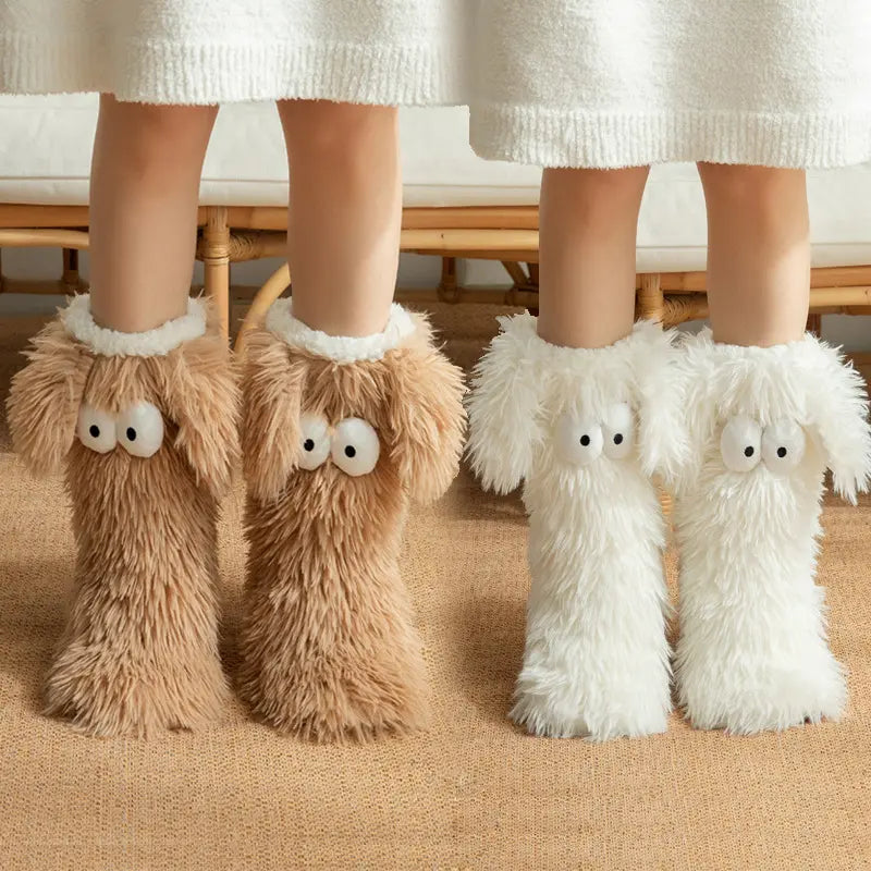 🤗Cute Plush Slippers Socks