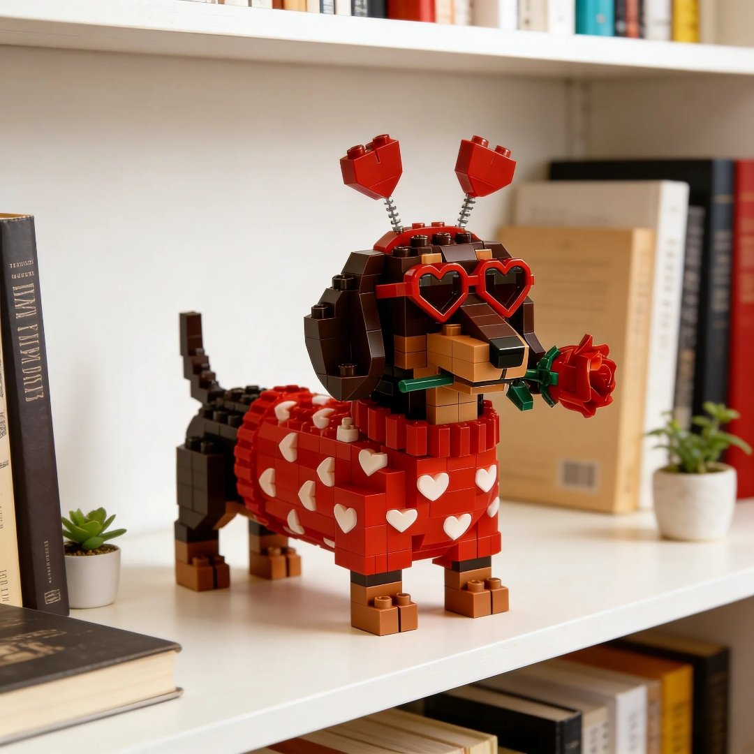 💖 2026 Valentine’s Day Exclusive Dachshund Brick Set 🐕