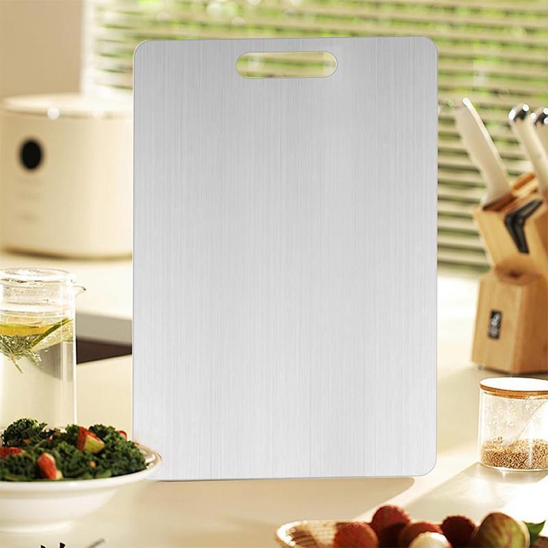 Dubbelsidig skärbräda i rostfritt stål