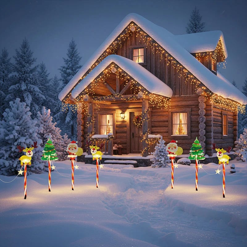 🎄🎁6-pack rörliga julbelysningar🎅