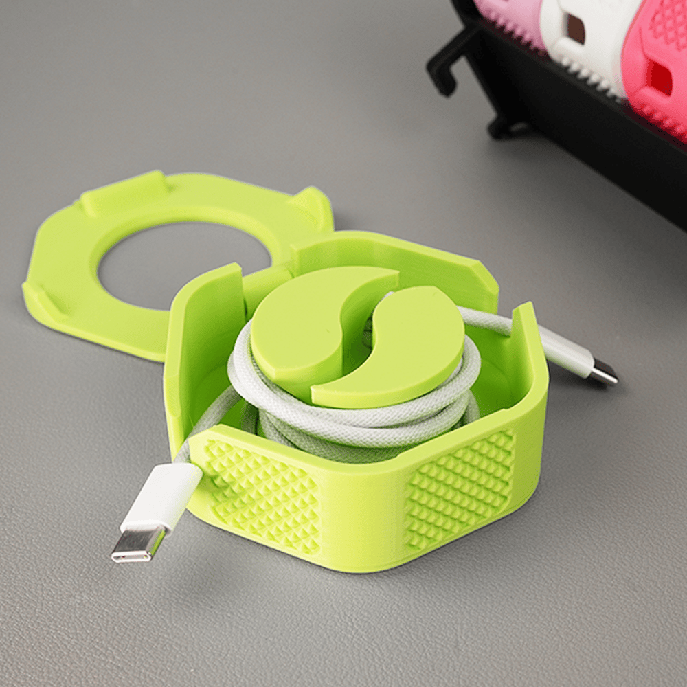 🔌3D Printed Portable Desktop Cable Organizer - Data Cable Storage