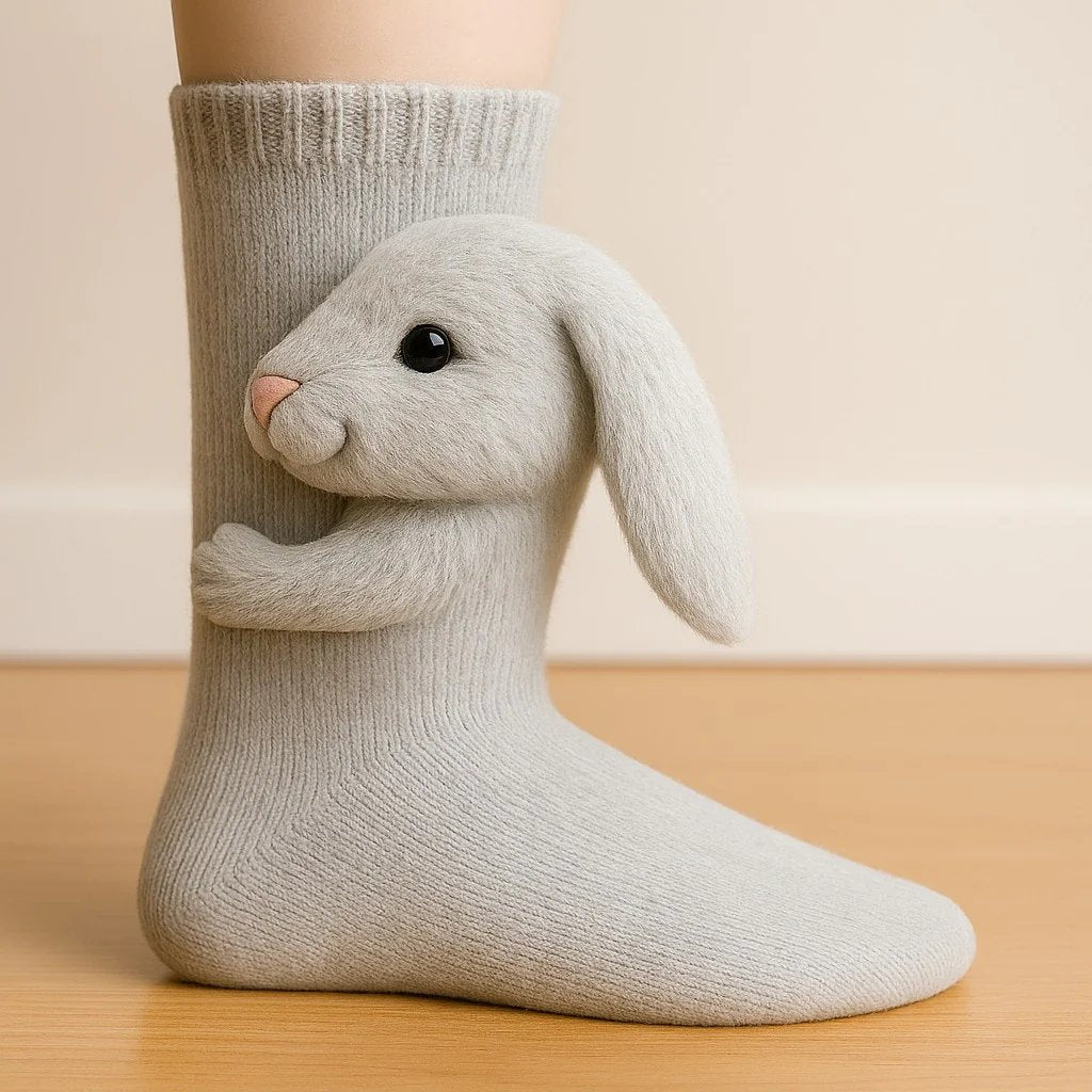 🎄3D Knit Animal Socks