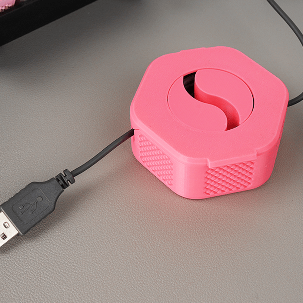 🔌3D Printed Portable Desktop Cable Organizer - Data Cable Storage
