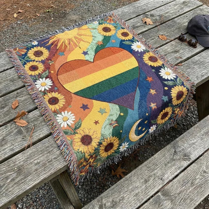 🏳️‍🌈Handgjord vävd Pride-filt | För tillhörighet, synlighet och oförskämd självuttryck