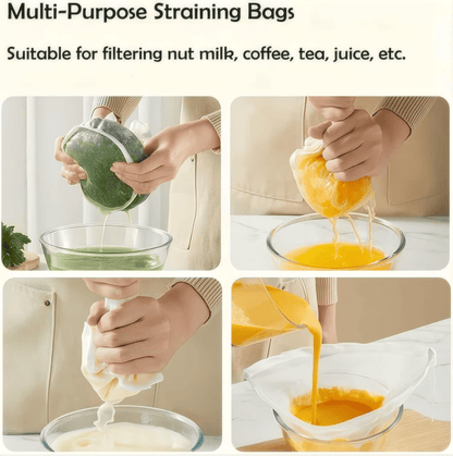 🏆 60K+ SOLD! 🌿✨ Food-Grade Nylon Filter Bag – Smooth Nut Milks, Juices & Easy Straining