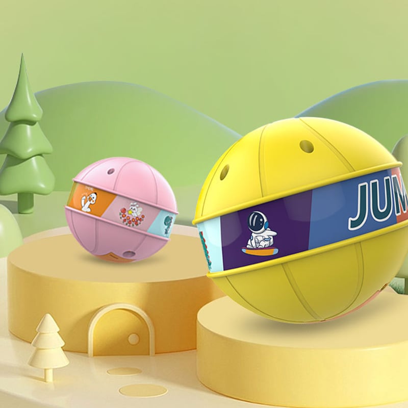 Glödande studsande boll