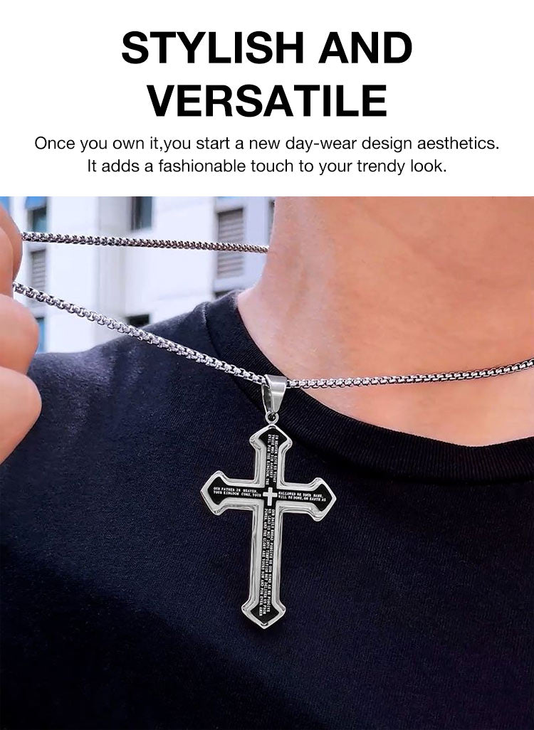 ✝️ Korshalsband med "Förevargs bön" -- Unisex
