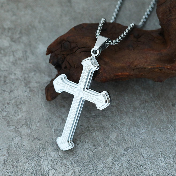 ✝️ Korshalsband med "Förevargs bön" -- Unisex