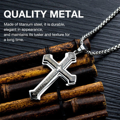 ✝️ Korshalsband med "Förevargs bön" -- Unisex