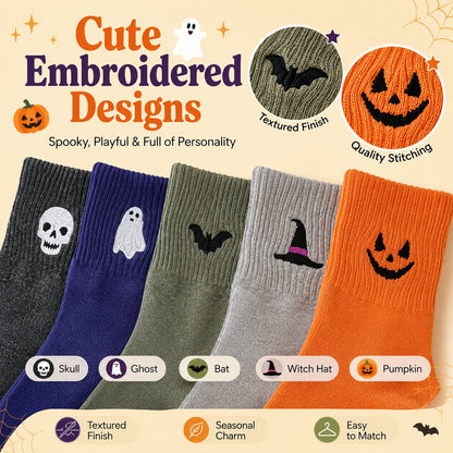 Halloweenbroderade strumpor✨3% rabattkod: NOR3
