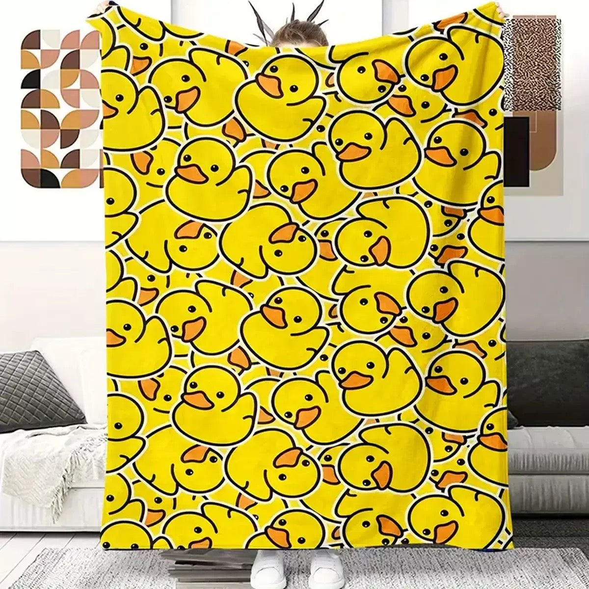 🎄 Julklapp 🎁 Söt leende dinosaurie HD digitaltryckt flanellfilt