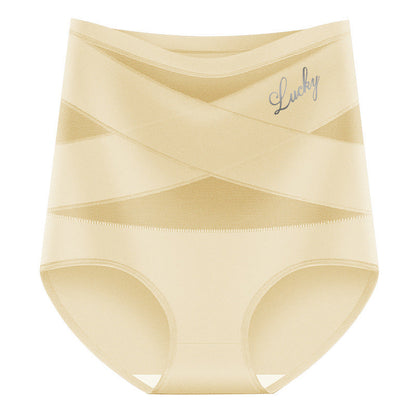 🌸Sista dagen - Köp 1 få 3-pack✨Plus-Size trosor med hög midja och korsade magkontroller