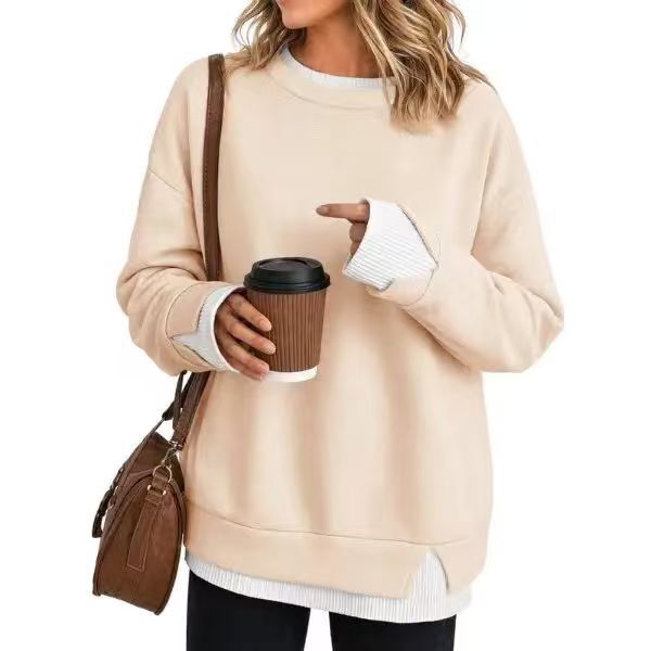 🍁Höstrea 50% RABATT!👚Lös fusk-tvådelad sweatshirt för dam✨3% rabattkod: NOR3