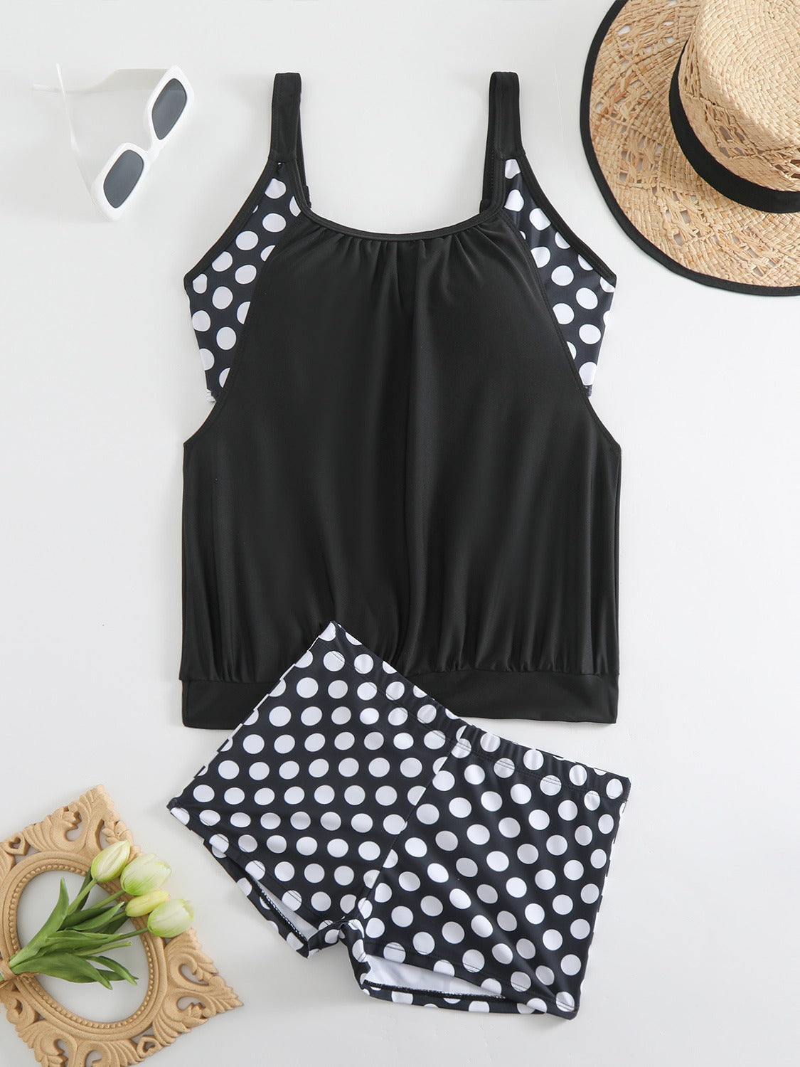 🥳SUMMER HOT SALE🥳💞50K+ SOLD!💥50% OFF! 🔥Women’s Polka Dot Two-Piece Swimsuit – Flattering Fit & Chic Summer Style 🌊✨