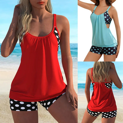 🥳SUMMER HOT SALE🥳💞50K+ SOLD!💥50% OFF! 🔥Women’s Polka Dot Two-Piece Swimsuit – Flattering Fit & Chic Summer Style 🌊✨