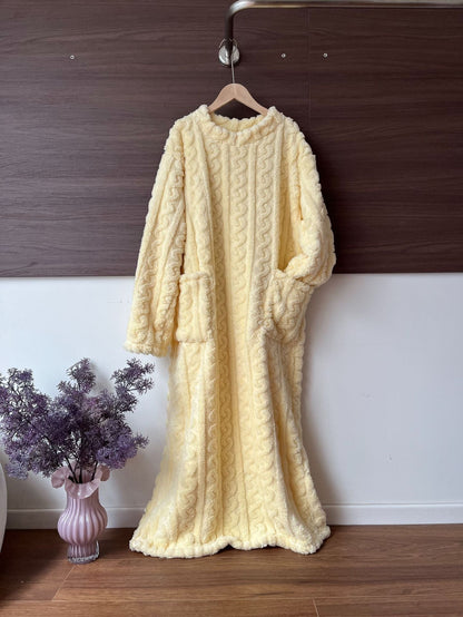 💟En varm present🎀Vinterkläder i korallrosa sammet🔥