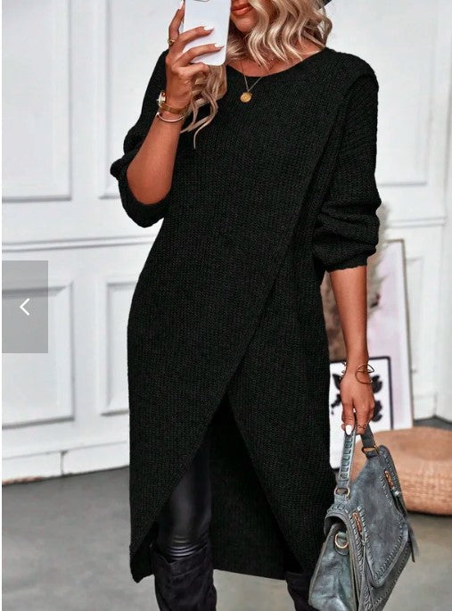 Klänning med ojämn skärning