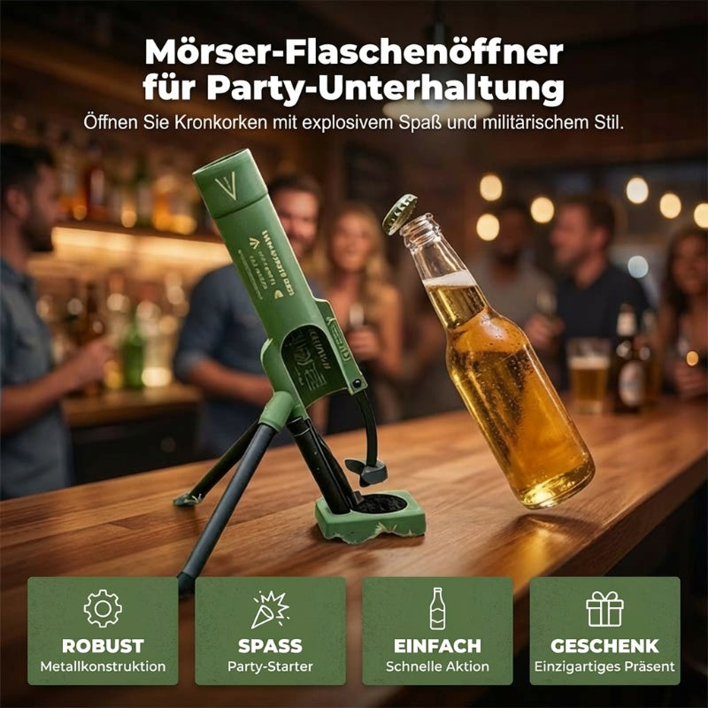 Flasköppnare i mortelform