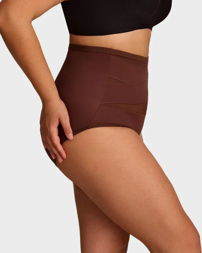 🌸Sista dagen - Köp 1 få 3-pack✨Plus-Size trosor med hög midja och korsade magkontroller