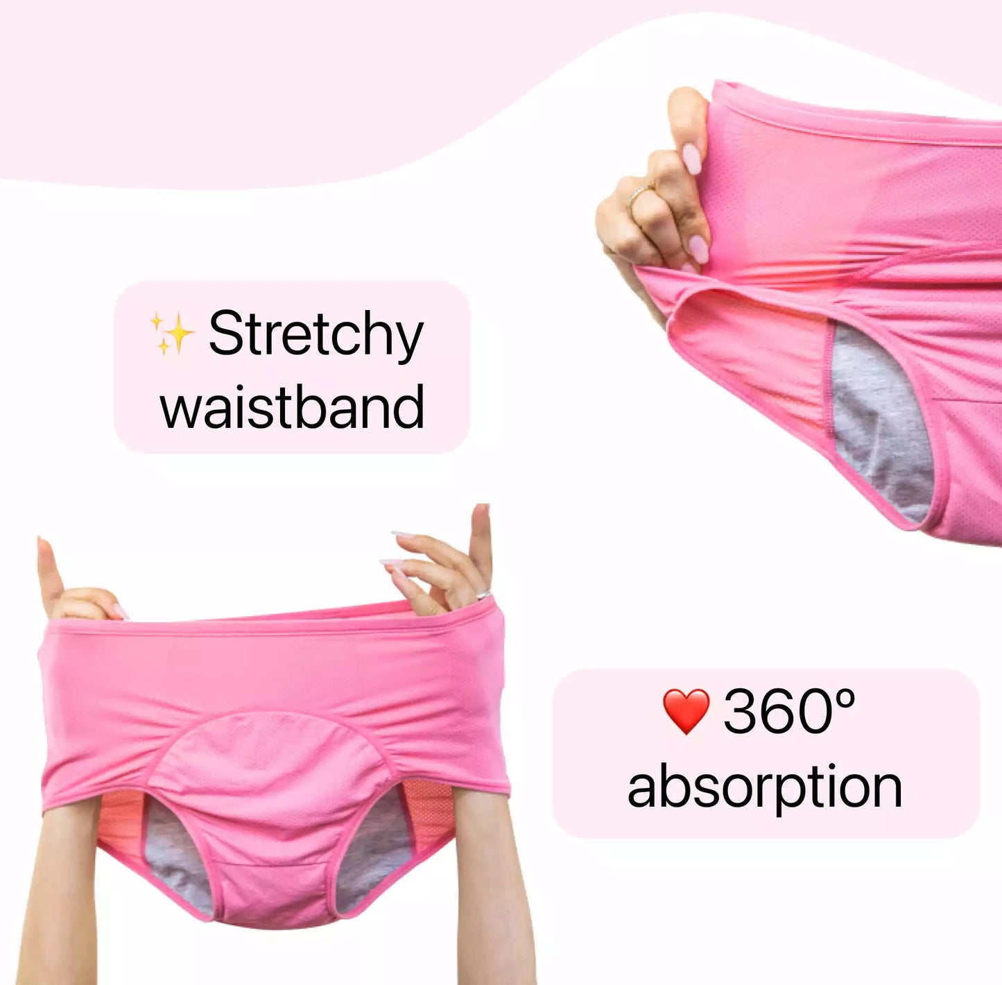 ⏳Sista dagen - Köp 1 få 3-paket!!🔥2026 Bästsäljande🏆LunaBloom™ Läckagesäker trosa med hög midja✨Mjuka, ultrastretchiga och diskret skyddande 🍃