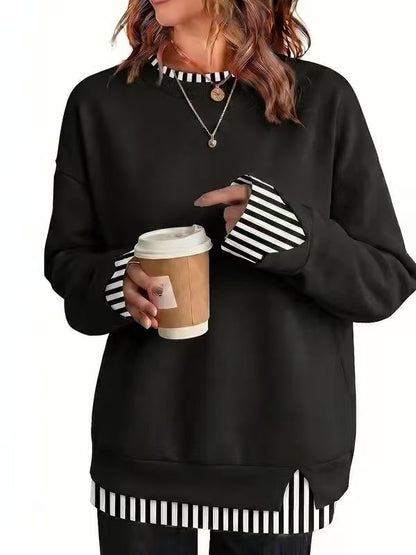 🍁Höstrea 50% RABATT!👚Lös fusk-tvådelad sweatshirt för dam✨3% rabattkod: NOR3