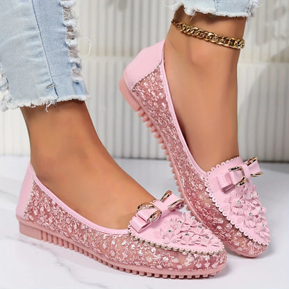 Eleganta, andningsbara sandaler i spets för damer