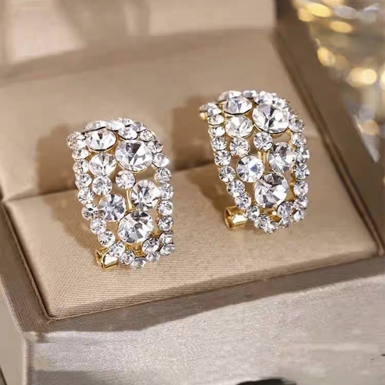 Lab-Created Diamonds Hoop Earrings🎁