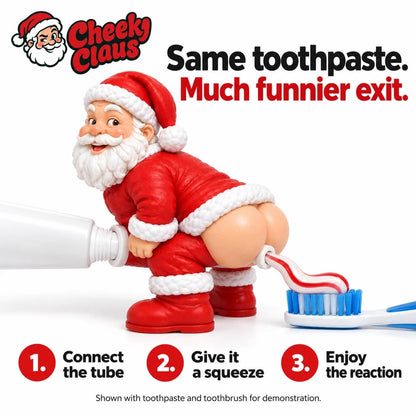🎅 Rolig tomte-tandkrämdispenser – fräck julklapp med skämt